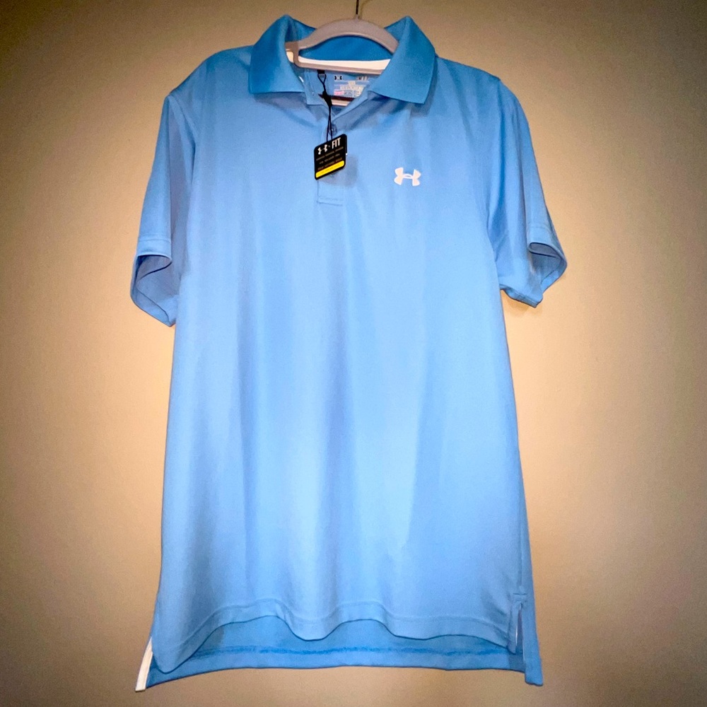 Men’s Under Armour Blue Polo Small NWT